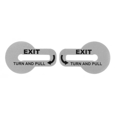 Etiqueta de la manija de la puerta